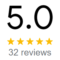 5-star reviews on Google